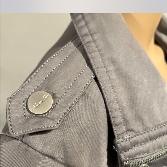 Y2K Kenneth Cole New York Gray Trench Coat - Picture 6 of 8